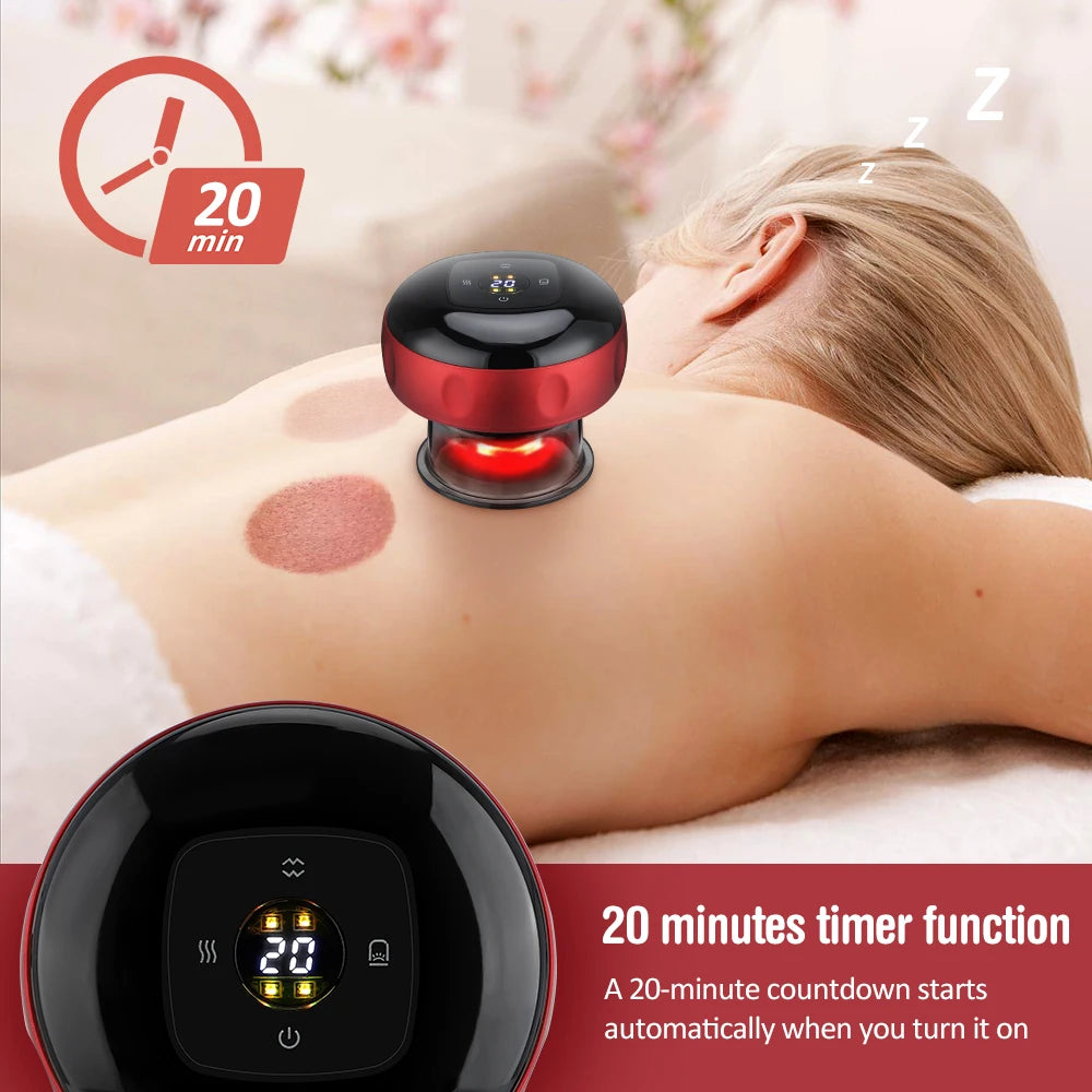 Smart Cupping Blue | 6 Gear Massage Device | Electric Heating Scraping Suction Cups