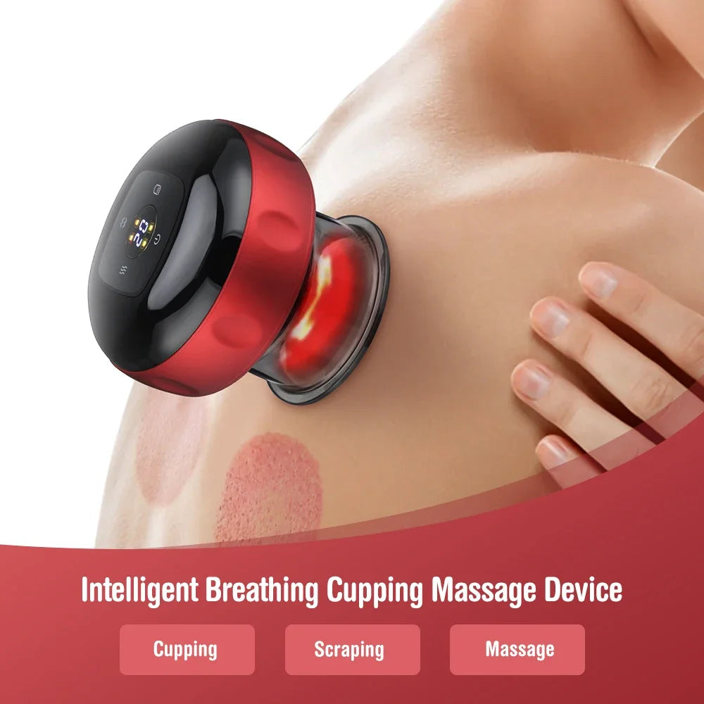Smart Cupping Blue | 6 Gear Massage Device | Electric Heating Scraping Suction Cups